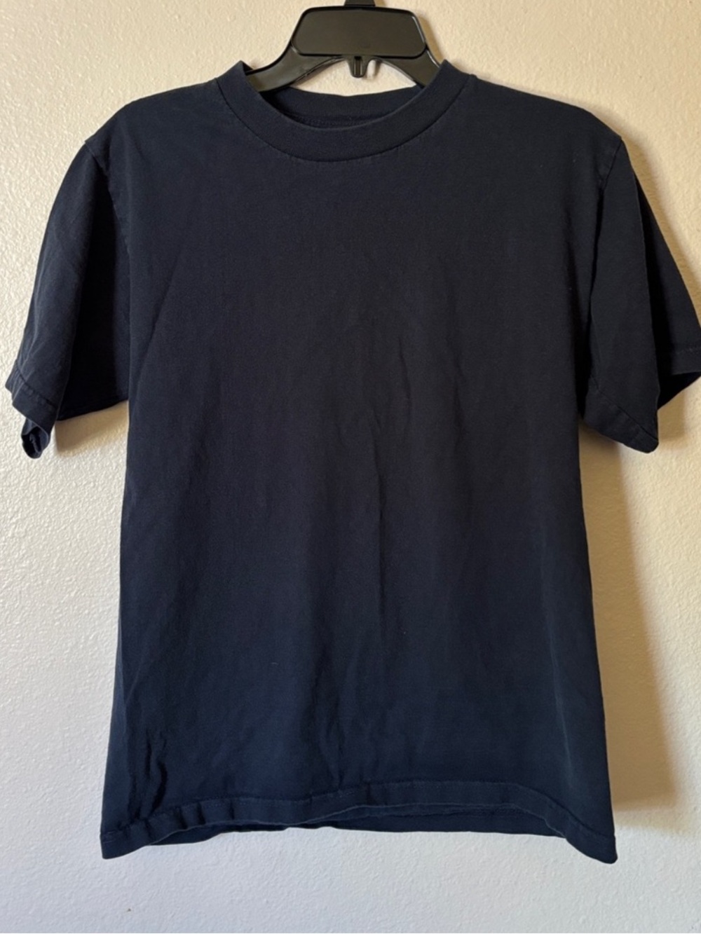 Pro Club Heavy Weight Men's Short Sleeve Crew Tee, Navy Blue
